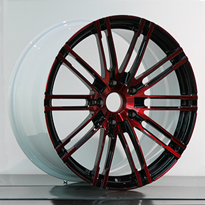 red black car wheels