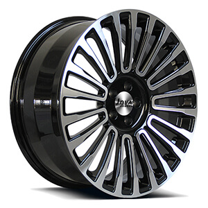 gloss black machined wheels