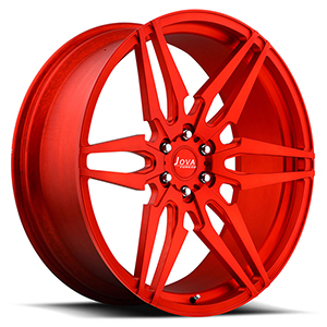all red forged alloy wheels