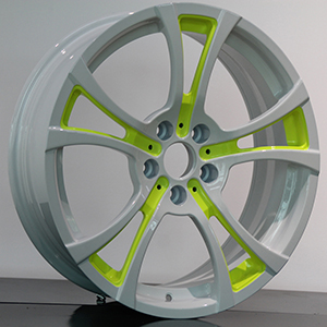 white and green rims