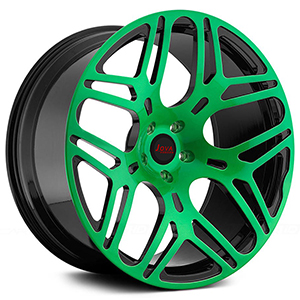black and green rims