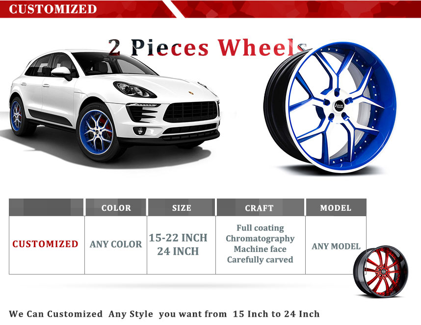 two pieces wheels customized
