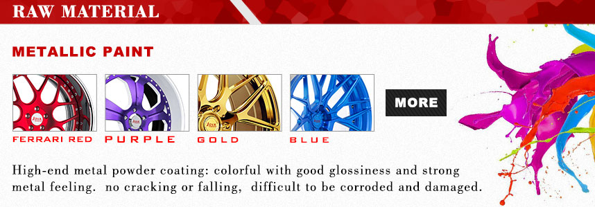عجلات مزورة طلاء الألوان