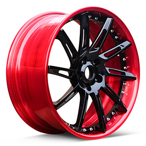 red and black wheels for automotive
