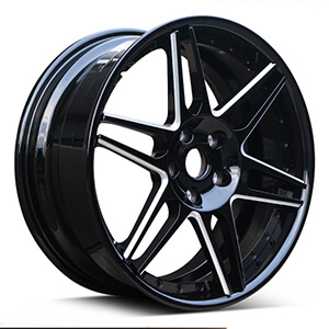 6 spoke black wheels