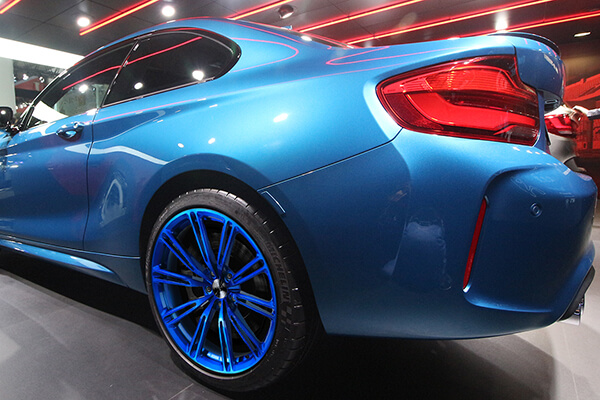 blue wheels for car