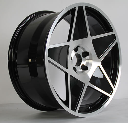 black staggered rims