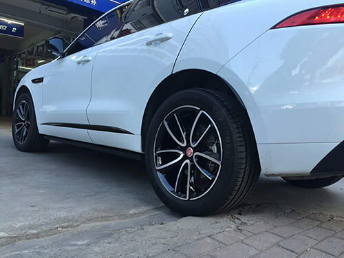 jaguar black machined wheels