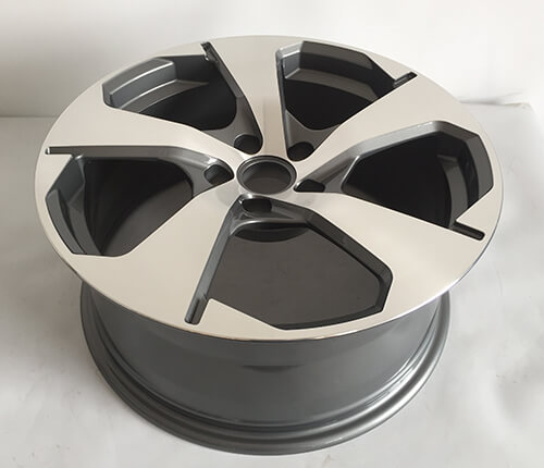 grey machined rims for cars
