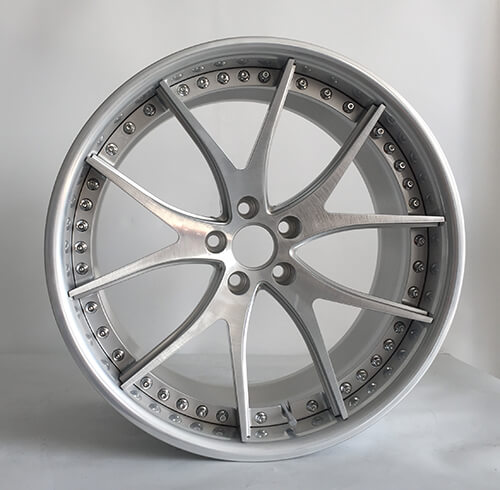 brushed aluminum wheels