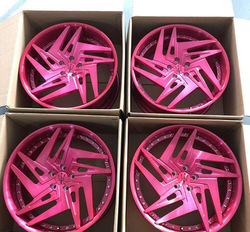 forged car wheels pink