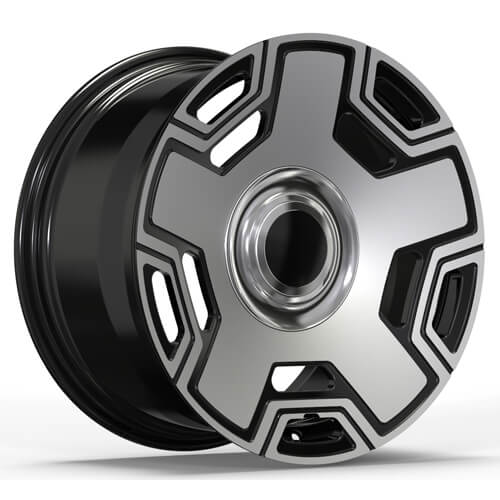 black and polished wheels