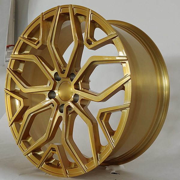 brushed gold rims