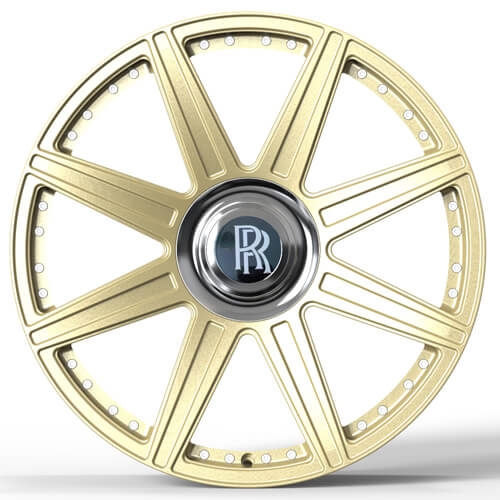 رولز رويس فانتوم عجلات مخصصة جنوط السيارة الذهبية