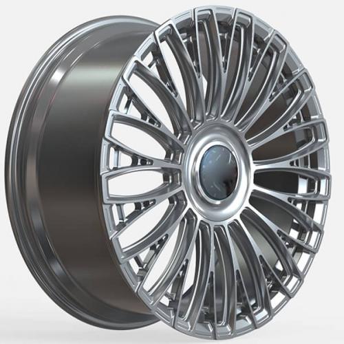 multi spoke brushed wheels
